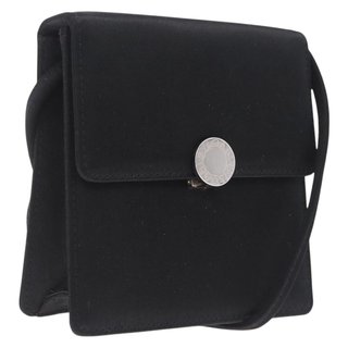 BVLGARI Classico Hand Bag Satin Black Auth