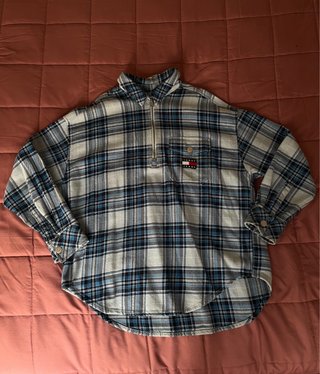 Camisa Franela Tommy Jeans Cuadros Azules