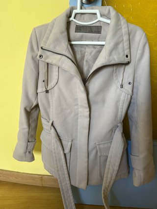 Parka de paño Zara beige