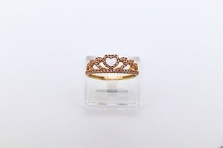 ANILLO PEQUEÑO CORONA CIRCONITAS ROSAS.