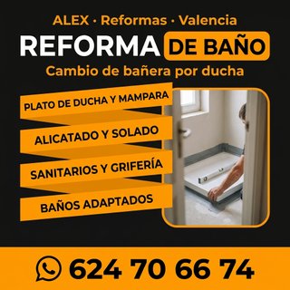 Reforma de baño y cambio de bañera por ducha