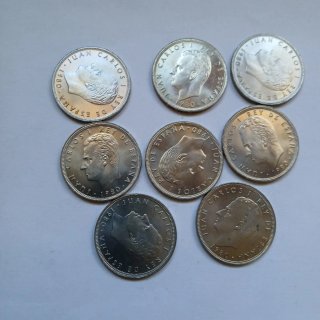 8 Monedas 25 Pesetas Mundial 82
