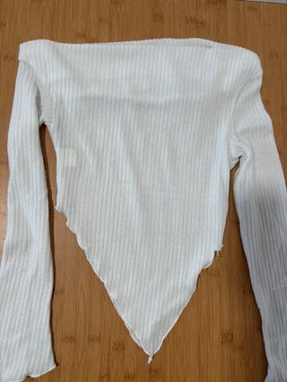 Top Blanco de Manga Larga