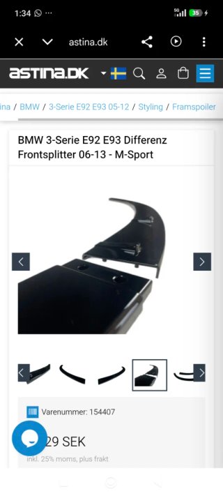 Frontsplitter BMW Serie 3 E92 E93 M-Sport