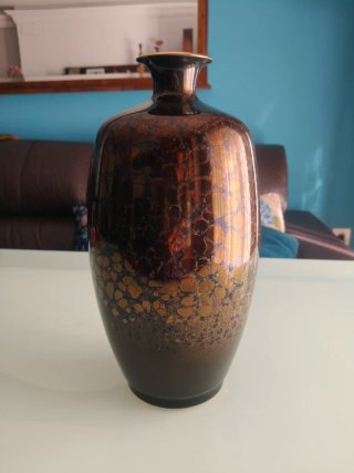 Jarrón Decorativo Marrón Tornasolado