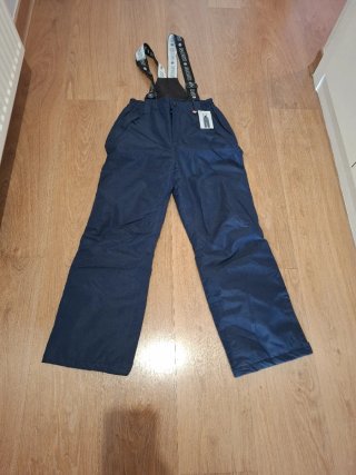 Pantalón de esquí azul con tirantes 146-152 NUEVO