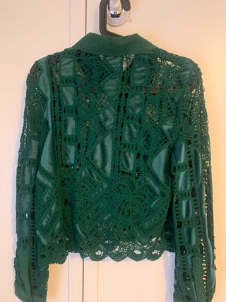 Camisa Verde con Bordados Talla M