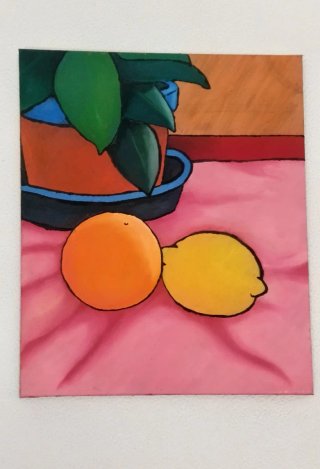 Cuadro al óleo bodegón de frutas 60x50 cm