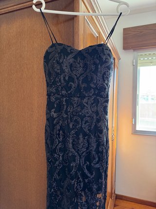 Vestido largo de fiesta negro