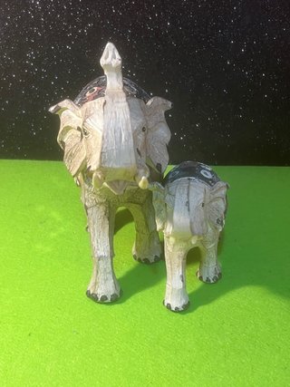 Set de 2 Figuras de Elefantes Decorativas
