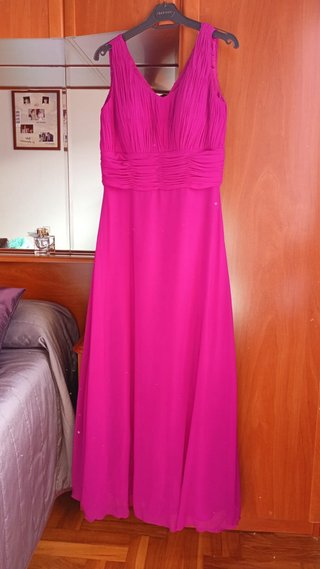 Vestido de fiesta largo rosa talla M