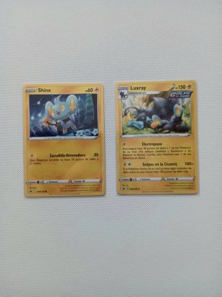 Cartas Pokémon Shinx y Luxray
