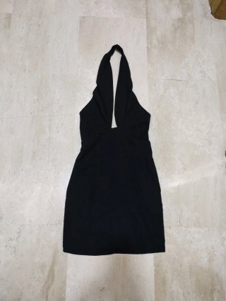 Vestido corto negro Pull&Bear