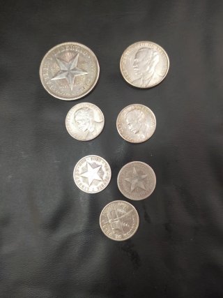 Lote de 7 Monedas de Plata de Cuba
