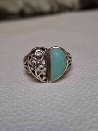 Anillo de Plata 925 con Piedra Turquesa