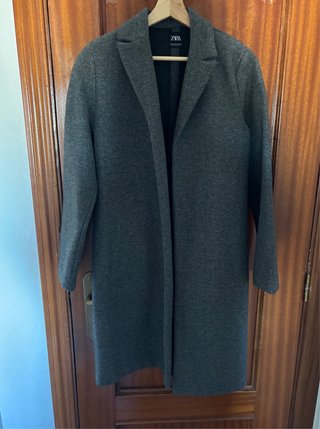 Abrigo Zara Gris Oscuro Talla M