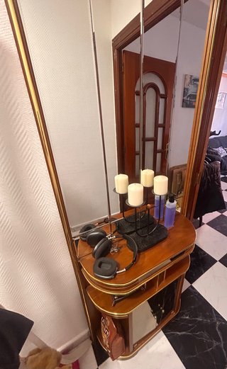 Mueble Recibidor Vintage con Espejo