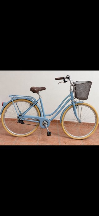 Bicicleta Urbana Decathlon Elops Azul