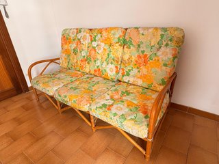 Sofá Vintage de 3 Plazas de bambú