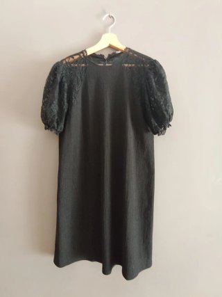 Vestido Negro Zara Talla L