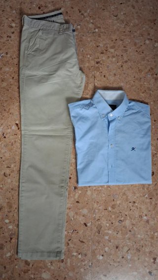 Conjunto Hackett Pantalón y Camisa Talla L