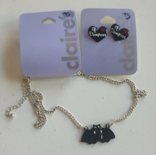 Set Pendientes y Colgante Halloween Claire's