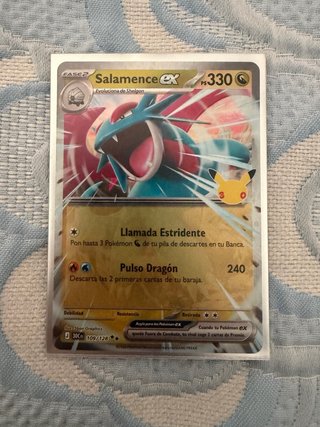 Carta Pokémon Salamence EX 109/128 30 Aniversario🇪🇸