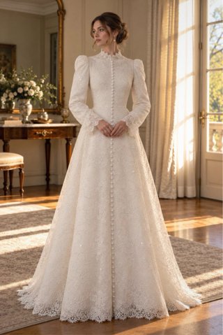 Vestido de novia nuevo de encaje – Talla 44-46