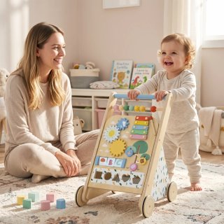 Andador de madera para bebé montessori