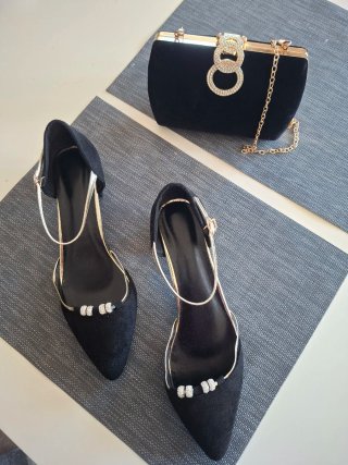 Zapatos y Bolso de Fiesta Negros