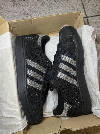 Zapatillas Adidas Superstar Negras y Plateadas
