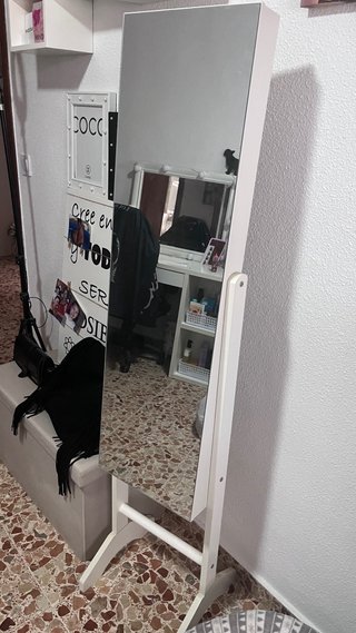 Espejo Armario Joyero Blanco