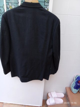 Traje Chaqueta Cruzado Gris Marengo