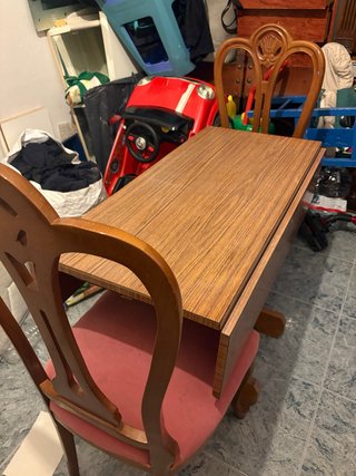 Mesa de comedor plegable y 2 sillas