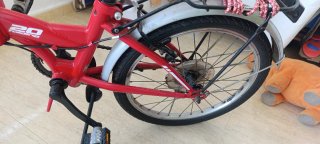Bicicleta Plegable Roja de 20 Pulgadas