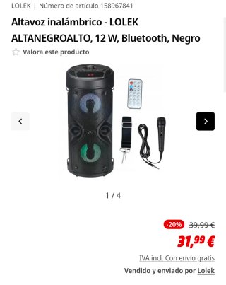 Altavoz Inalámbrico LOLEK 12W