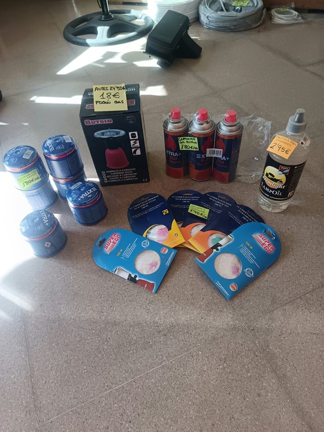 Lote Camping Gas: Fogón y Accesorios