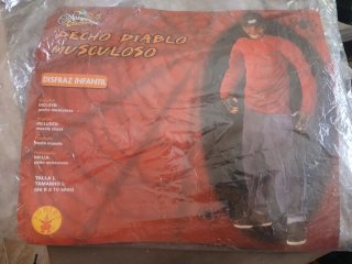 Disfraz Halloween Pecho Diablo Musculoso. 8-10años