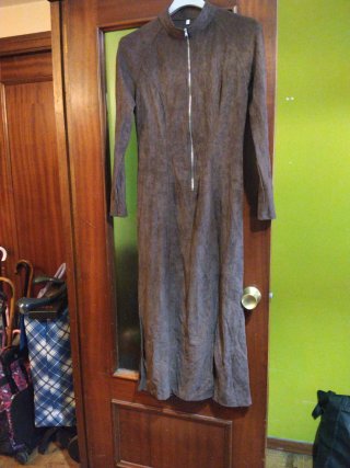 Vestido largo de ante Aitana Hernández Talla S