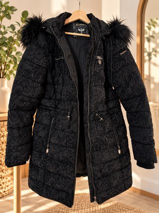 Abrigo Koroshi Negro Talla XL