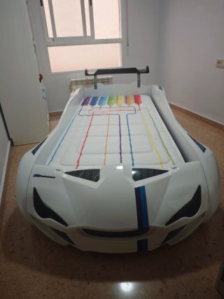 Cama Infantil con Forma de Coche con colchón