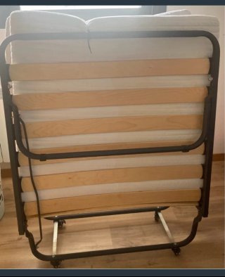 Cama Plegable con Somier de Láminas