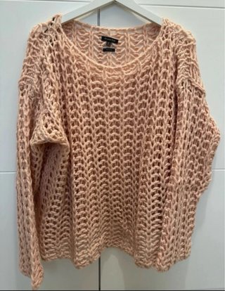 Jersey Massimo Dutti Punto Calado Rosa Talla S