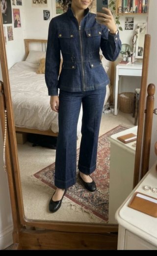 Conjunto Vaquero Denim Estilo Retro
