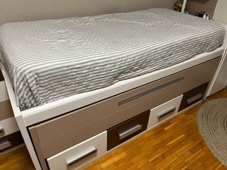 Cama Compacta con 4 Cajones