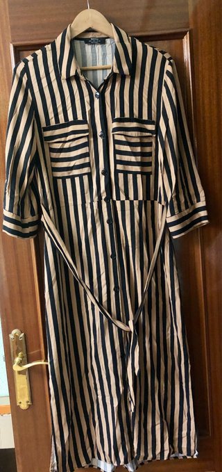 Vestido de rayas Bershka