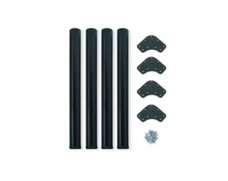 Set 4 Patas mesa EMUCA Ø60 mm 710-730 mm negras