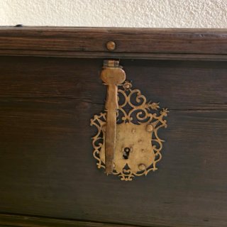 Arcón Antiguo 120x61 Madera Maciza Baúl Rústico