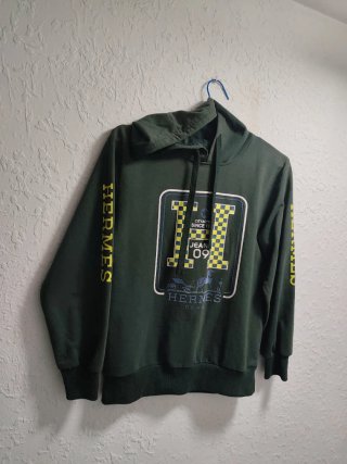 Sudadera con capucha Hermès verde talla S