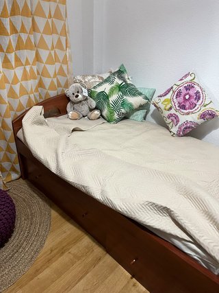 Cama de madera 90 x 190 cm